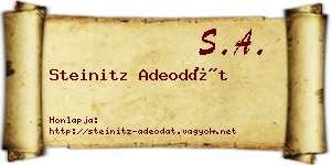 Steinitz Adeodát névjegykártya